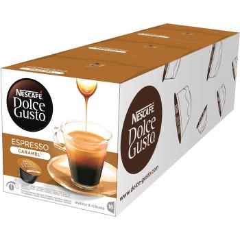 Nescafé Dolce Gusto - Cápsulas de Café Espresso Caramel - Paquete de 16 Unidades