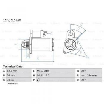 Bosch 0 986 017 260 motor de arranque