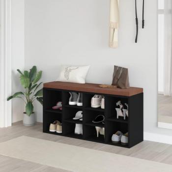 Zapatero negro 103x30x48 cm madera multicapa