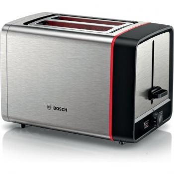Tostadora Compacta Bosch MyMoment TAT6M420, 2 Rebanadas, 970 W, Acero Inoxidable