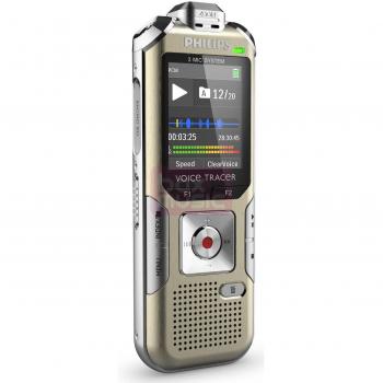 Philips Voice Tracer DTV6500 - Grabadora digital con grabación 3Mic HighFidelity, color metalizado