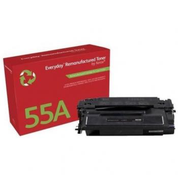 Xerox Everyday Cartucho de Tóner Remanufacturado Negro, Compatible con HP CE255A (55A), Rendimiento Estándar