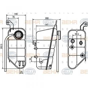 Depósito de expansión MAHLE ORIGINAL CRT 118 000S, compatible con sistemas de refrigeración, fabricado en plástico resistente a altas temperaturas y presión, incluye tapa hermética para prevenir fugas, capacidad optimizada para un rendimiento eficie