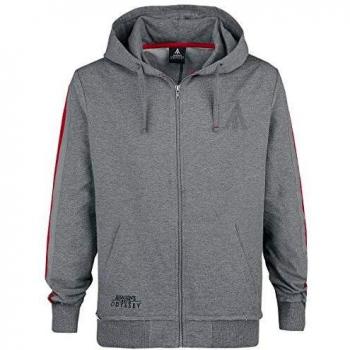Assassin's Creed Odyssey - Taped Sleeve Sudadera Capucha con Cremallera Gris/Melé XL