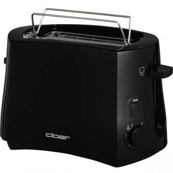 Tostadora Cloer 3310 - 2 rebanadas, 825 W, Negro