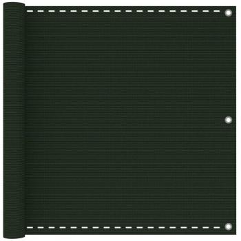vidaXL Balcony Screen Dark Green 90x500 cm HDPE