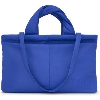 Bolso de piel Shopping T Dolsa Azul Eléctrico