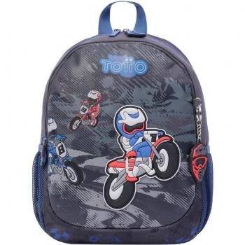Mochila Escolar Totto Kross Pequeña Gris