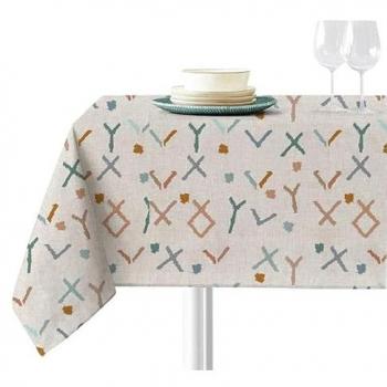 Mantel Folk Sokios de Chenilla Fina - No Se Arruga Ni Destiñe (Mesa 90x290 cm, Extensible a 160x360 cm)