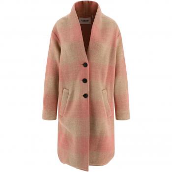 Isabel Marant Women's Pink Gabriel Blend Wool Coat Size 34