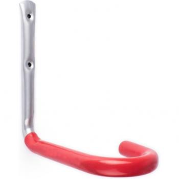 Gancho para Bicicletas con Ángulo Forrado en Color Rojo.