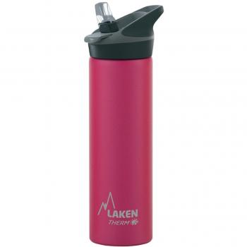 Laken Jannu Botella de Agua Térmica con Aislamiento de Vacío con Doble Pared de Acero Inoxidable 18/8. Hasta 24 Horas de Frío, Fucsia, 750 ml