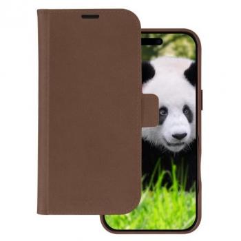 Funda de Cuero Magnética 2 en 1 Lynge para iPhone 16 Plus - Marrón Oscuro