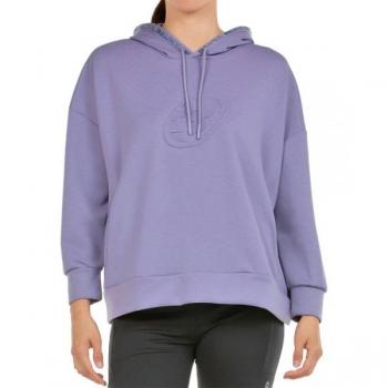 Sudadera de pádel para mujer Bullpadel Naron Malva con capucha