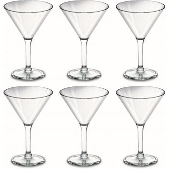 Viva Haushaltswaren - Juego de 6 vasos para cóctel Martini irrompible vasos de plástico de calidad