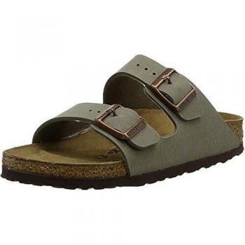 Birkenstock Arizona Women's Birko-Flor/Nubuck Sandals, UK 8 Stone
