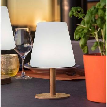 Lámpara solar de sobremesa Lumisky Standy Mini Wood H25cm