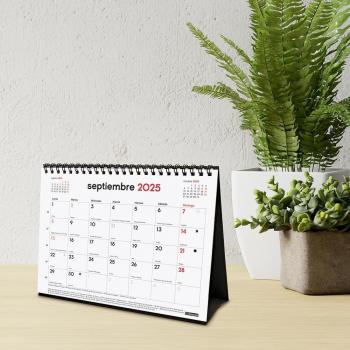 Calendario Neutro Sobremesa Finocam 16 Meses 2024-2025 Español, dimensiones 210x150mm, periodo de septiembre 2024 a diciembre 2025