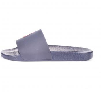 Chanclas Polo Ralph Lauren Slide-SLI Navy, características: color azul marino, diseño con logo de caballo insignia, estilo slide sin hebillas, talla 40
