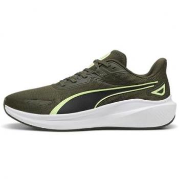 Zapatillas de running Puma Skyrocket Lite, características: unisex adulto, color Dark Olive Fizzy Apple, tallas disponibles 41 y 42.5 EU, diseño ligero y transpirable, suela de goma para mayor tracción
