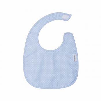 Babero Cuadrado Con Velcro Pic Celeste/Mota 20X26 Cm