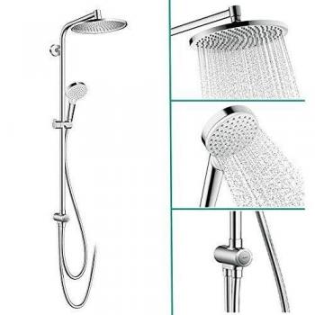 Hansgrohe 27270000 Crometta S 240 columna de ducha para renovaciones, 2 tipos de chorro, cromo