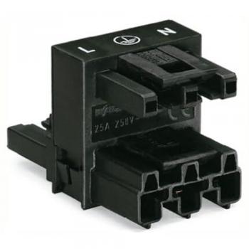 WAGO 770-633 WINSTA MIDI 3-Pin H-Distributor Connector, Black, 25A (Pack of 50)