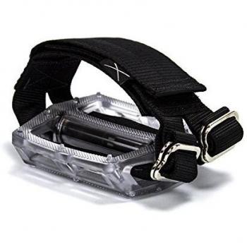 Restrap - Correa para pies, para Pedal de Bicicleta Horizontal Straps, Color Negro
