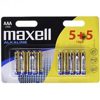Maxell AAA, Alcalino, 1.5 V, Múltiple, 10 mm, 44 mm, 12 g