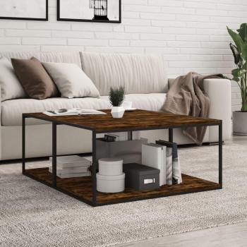 Estantes de pared 4 piezas Madera multicapa roble humo 80x50x1,5 cm