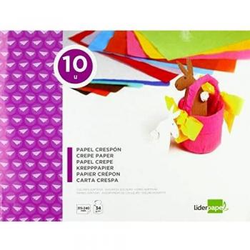 Liderpapel TM07 - Papel Crespon, Bloc trabajos manuales, 240 x 315 mm.
