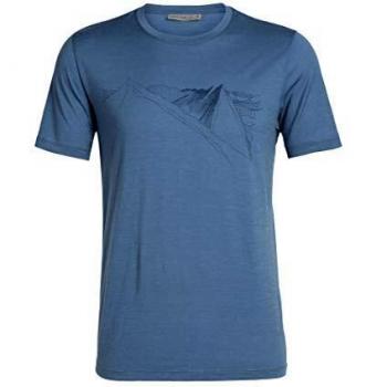 Icebreaker Tech Lite Peak in Reach Camiseta de Lana Merina Thunder