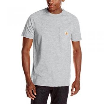 Carhartt Force Cotton Delmont Short-Sleeve T-Shirt, Heather Grey, XL para Hombre