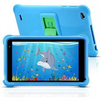 Tablet qunyiCO Android 10.0 GO, para niños, 7 Pulgadas 32GB Cámara WiFi 2GB RAM Pantalla táctil HD 1024 * 600 Funda a Prueba de niños Control Parental Aprendizaje Google Certified Playstore