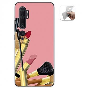 Funda Gel TPU para Xiaomi Mi Note 10 diseño Brochas Dibujos
