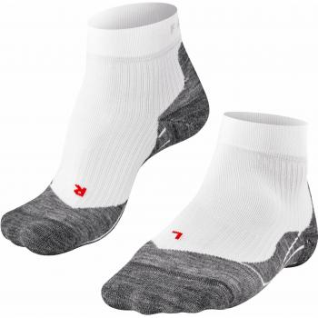 Falke TE4 Short Women’s Sports Socks - White, Dark Gray, Size 39-40
