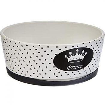 Cuenco de Cerámica Alya para Perros y Gatos - 1,1 L - Ø 18,6 x H 7,2 cm - Blanco - Ferplast