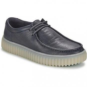 Clarks Torhill Lo Men's Leather Lace-Up Platform Shoes - Navy