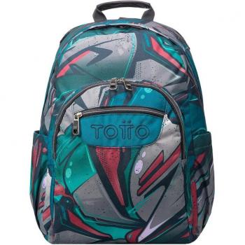 Mochila Escolar Totto Acuareles Adaptable a Carro Lienzo Eco-Friendly