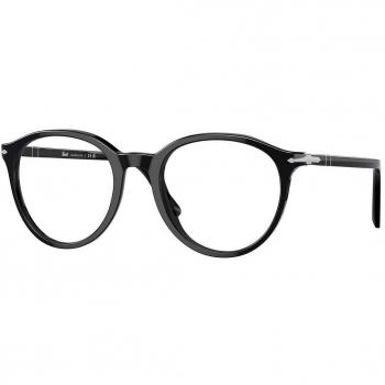 Persol PO 3353V Men's Eyeglasses - Black Frame, Size 53, Blue Light Block Available
