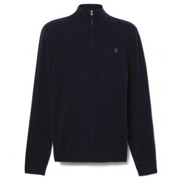 Timberland Cohas Brook 1/4 Zip Fleece Sweater for Men in Dark Blue, Size XXL