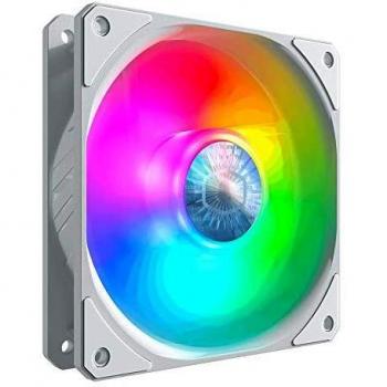 Cooler Master SickleFlow 120 ARGB Edición Blanca Ventilador de Caja y Refrigerador: Compatible con Placas Base ARGB, Aspas Air Balance Blancas, 62 CFM, 2.5 mmH2O, 8 a 27 dBA, ARGB