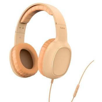 Auriculares Hama Fun C Alámbricos USB-C con Micrófono para Llamadas y Música Naranja