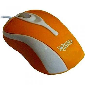 CAJA 100 RATON USB OPTICO RUEDA SCROLL 3D NARANJA