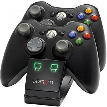 Estación de Carga Doble Venom para Xbox 360 con 2 Baterías Recargables - Negra