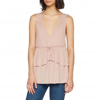 Vila Clothes Vipetra S/l Top, Camiseta sin Mangas para Mujer, Rosa