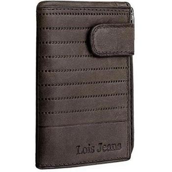 Lois - Carteras para Hombre Piel Genuina - Billeteras para Hombre con Tecnología RFID Antirrobo Cartera Tarjetero Hombre con Llavero Incluido - Cartera Hombre Lois de Cuero con RFID Antirrobo, Marron