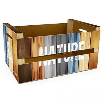 Confortime - Caja de Almacenaje Decorativa Nature 36x26.5x17cm - Espaciosa, Funcional y Versátil