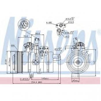 Compresor de aire acondicionado NISSENS 89607