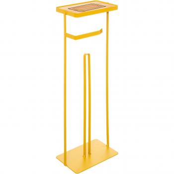 Asiento de Inodoro de Madera MDF con Cierre Silencioso y Bisagras de Zinc - Color Amarillo Mostaza